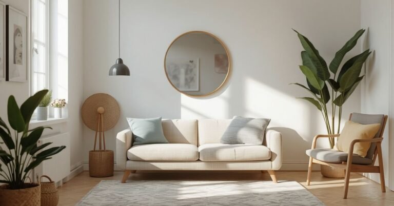 Small living room ideas shown in a bright cozy living space